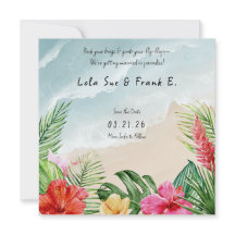 Paradise Blooms Hochzeitssache speichern das Datum