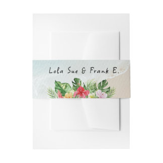 Paradise Blooms Wedding Invitation Bly Band