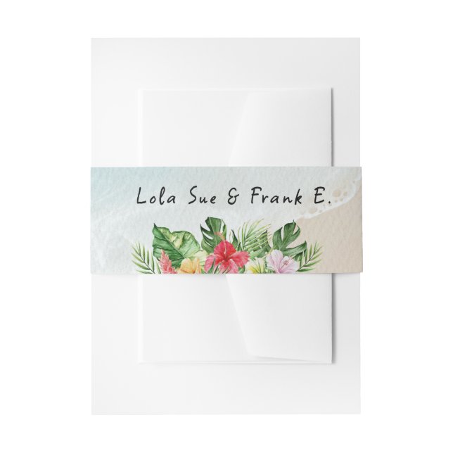 Paradise Blooms Wedding Invitation Bly Band (Vorderseite Beispiel)