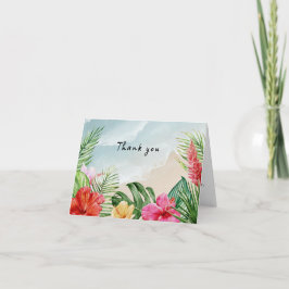 Paradise Blooms Wedding Vielen Dank Dankeskarte
