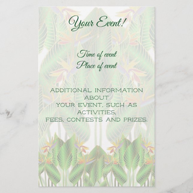 Paradise-Blume Flyer (Vorne)