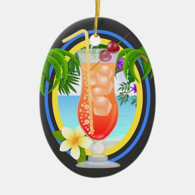 Paradise Cocktail Keramik Ornament (Vorne)