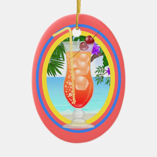 Paradise Cocktail Keramikornament (Vorne)