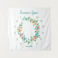 Paradise Floral Baby Girl Monthly Meilenstein Foto