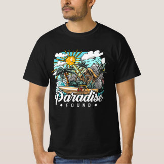 Paradise Found Tropical Beach Design T-Shirt