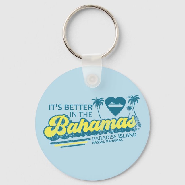 Paradise Insel Bahamas Urlaub Bahamas Schifffahrt Schlüsselanhänger (Vorderseite)