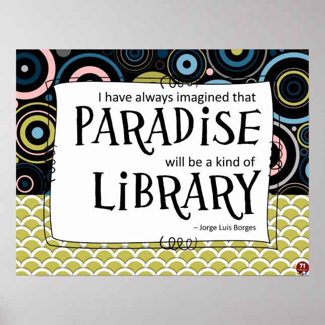 Paradise is a Library Poster (Vorne)