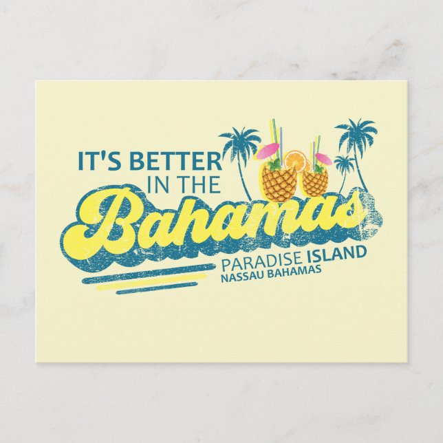 Paradise Island Bahamas Carte postale Vacances Cro (Devant)