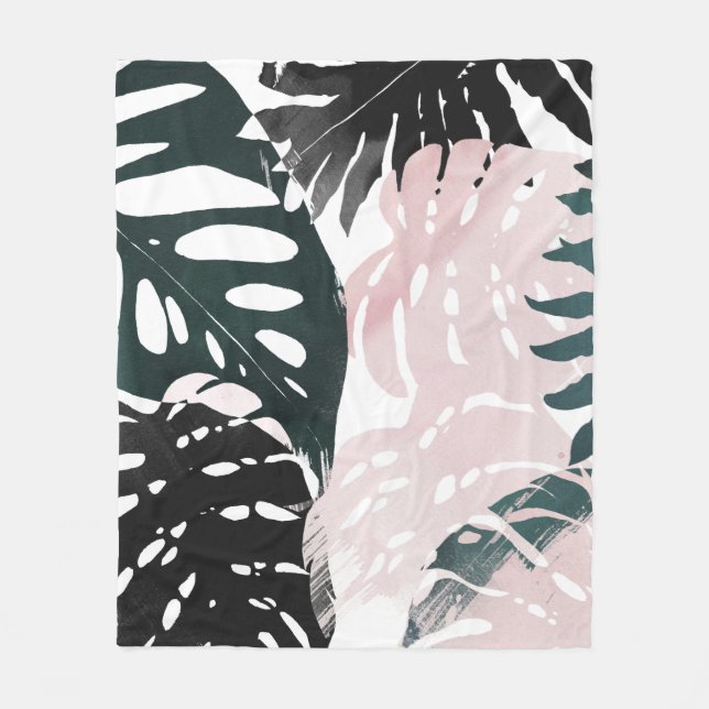 Paradise Palm Fronds Fleecedecke (Vorderseite)