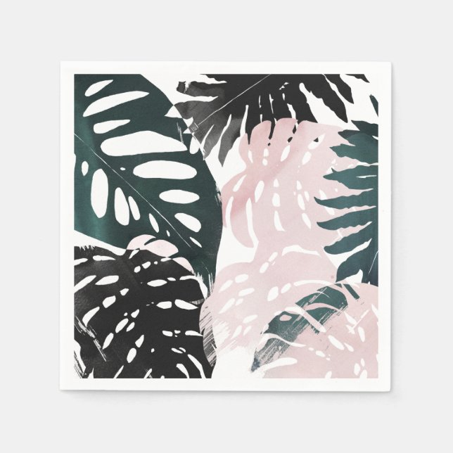 Paradise Palm Fronds Serviette (Vorderseite)