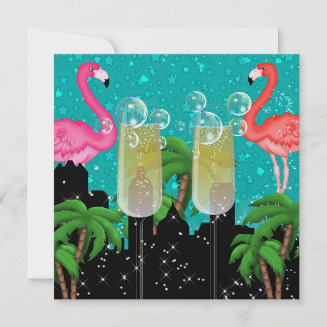 Paradise Party in Style Bright Lights - SRF Einladung (Vorderseite)