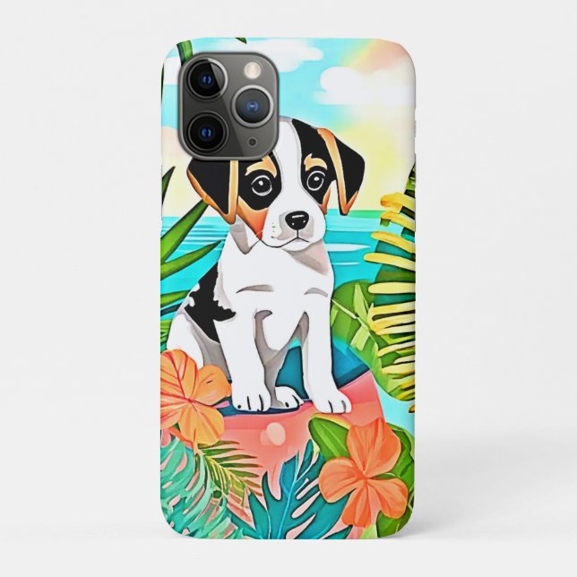 Paradise Puppy Design Case-Mate iPhone Hülle (Rückseite)