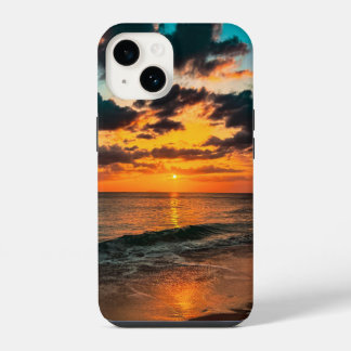 Paradise Strand Sonnenuntergang Handy iPhone Gehäu 14 Hülle
