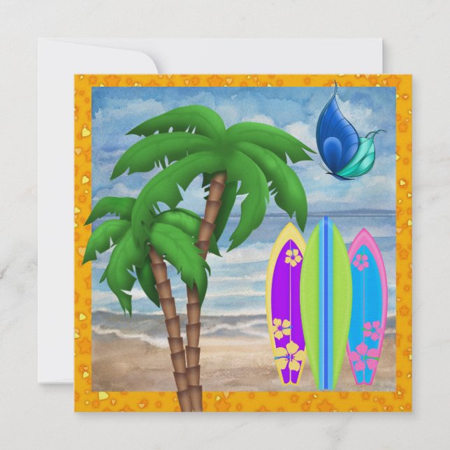 Paradise - Surfen - SRF Einladung (Vorderseite)