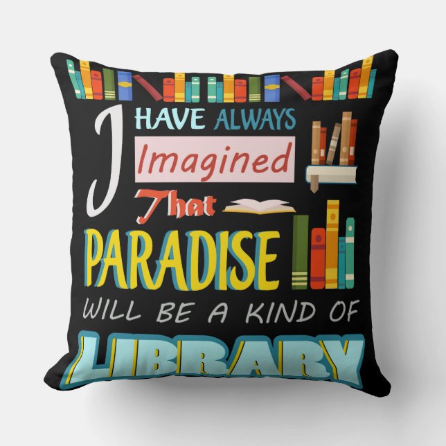 Paradise Text Throw Kissen (Vorderseite)