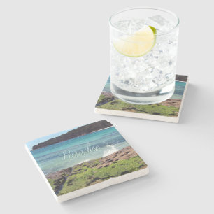 Paradise Tropical Beach Stone Untersetzer