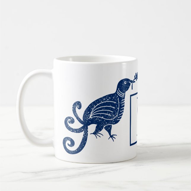 Paradiseblauer Vogel Kaffeetasse (Links)