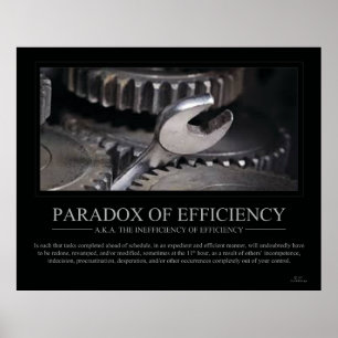 Paradox des Leistungsfähigkeits-Plakats - groß Poster
