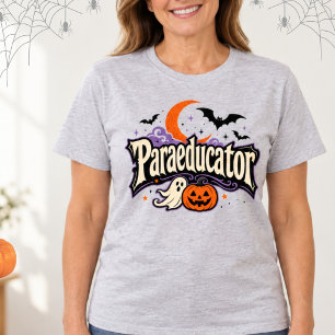 Paraeducator Halloween-Geisterfledermäuse Gothic-L T-Shirt