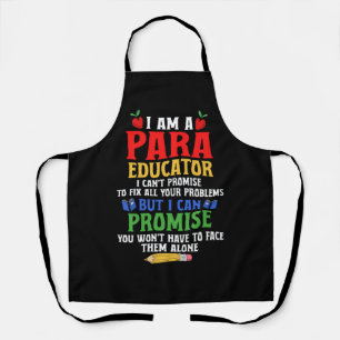 Paraeducator Paraprofessional Sped Teacher Can Pro Schürze
