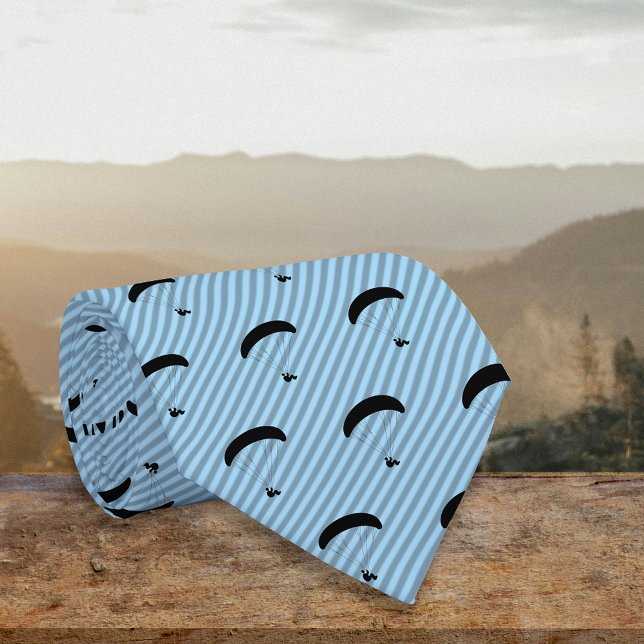 Paraglider - Aufwärmen im Blau, subtil gestreift Krawatte (Von Creator hochgeladen)