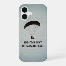 Paraglider Floating unter Canopy eigenen Slogan /  iPhone 16 Hülle