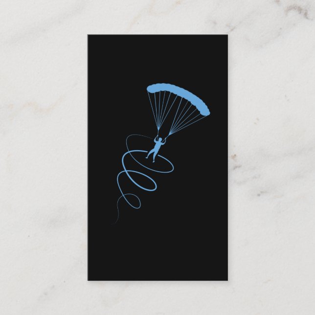 Paraglider Hobby Flying Skydiver Fallschirmsport Visitenkarte (Vorderseite)