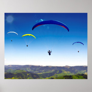 Paraglider im Schwarzwald Poster