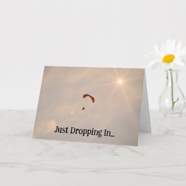 Paraglider Sky springt einfach ein und Hi-Card Karte (Kleine Pflanze)