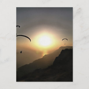 Paragliders Wanderlust Extreme Sports Art Postkarte