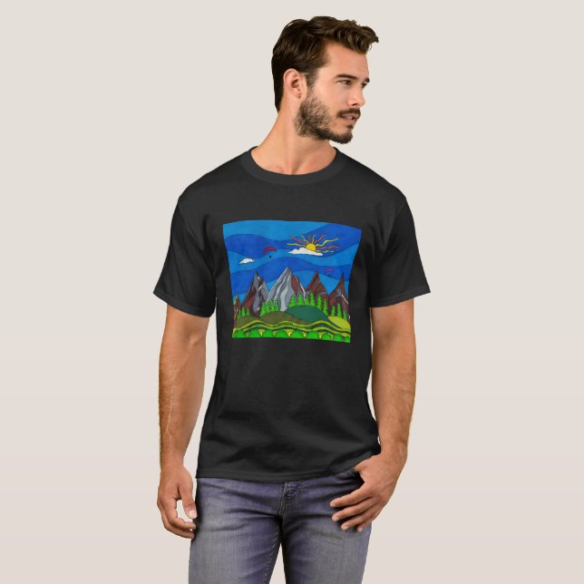 Paragliding Art Shirt (Vorne ganz)