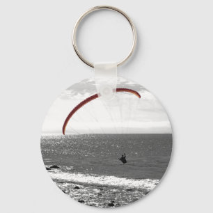 Paragliding By The Ocean Keychain Schlüsselanhänger