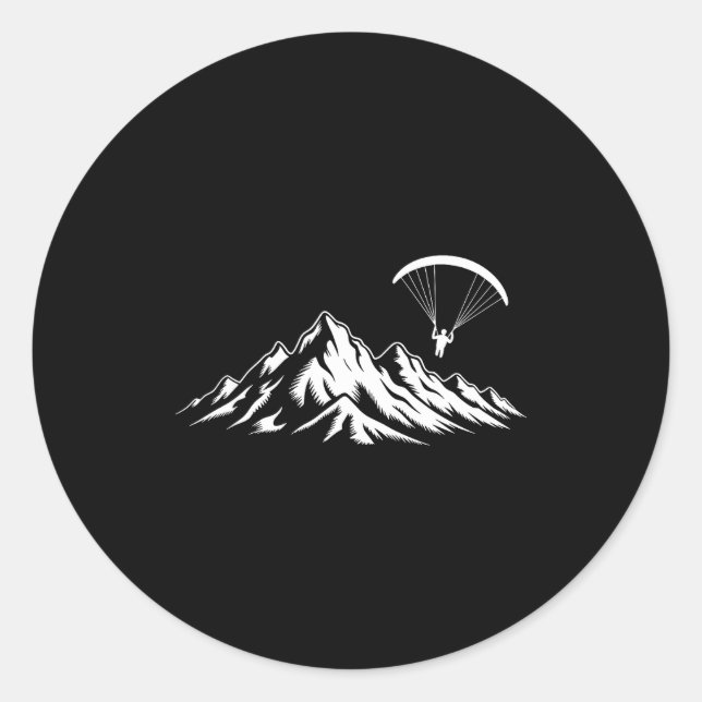 Paragliding Design For Men Women Paraglide Lover P Runder Aufkleber (Vorderseite)