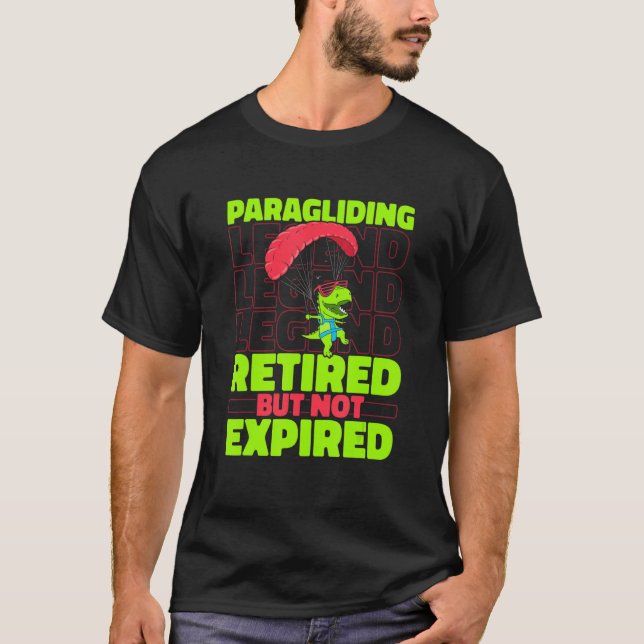 Paragliding Dino - Aerial Hanggliding Glider Parag T-Shirt (Vorderseite)