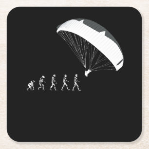 Paragliding Fallschirmfallschirme Höhenflüge Evo Rechteckiger Pappuntersetzer