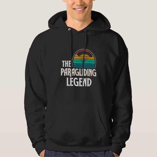 Paragliding Legend Paraglider Glider Pilot Paragli Hoodie (Vorderseite)