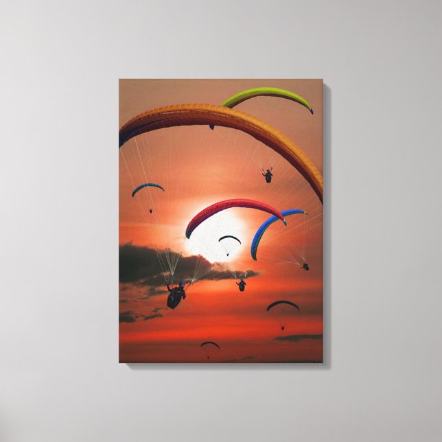 Paragliding Leinwanddruck (Vorderseite)