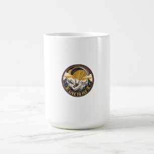 Paragliding Live To Fly Berge Abenteuer Emblem Kaffeetasse