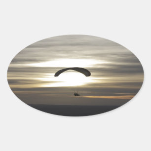 Paragliding Ovaler Aufkleber