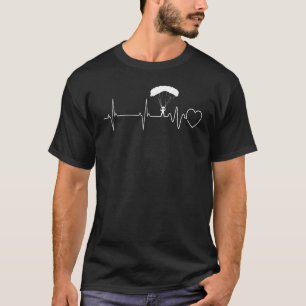 Paragliding Skydiving Herzschlag EKG Paraglider Hi T-Shirt