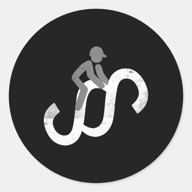 Paragraphen Rider Pedant Stickler Anwälte Runder Aufkleber (Vorderseite)