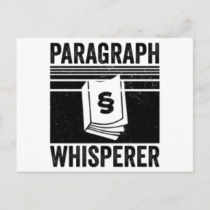 Paragraphen Whisperer Geschenkidee für Anwälte Postkarte
