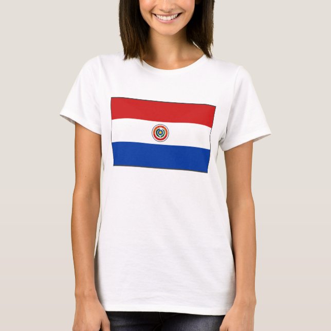 Paraguay Drapeau x Carte T-shirt (Devant)
