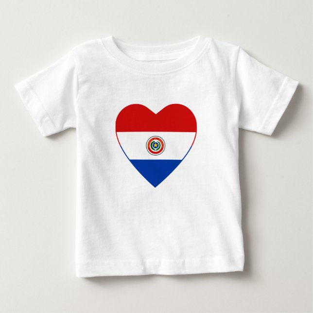 Paraguay Flag Herz T - Shirt (Vorderseite)