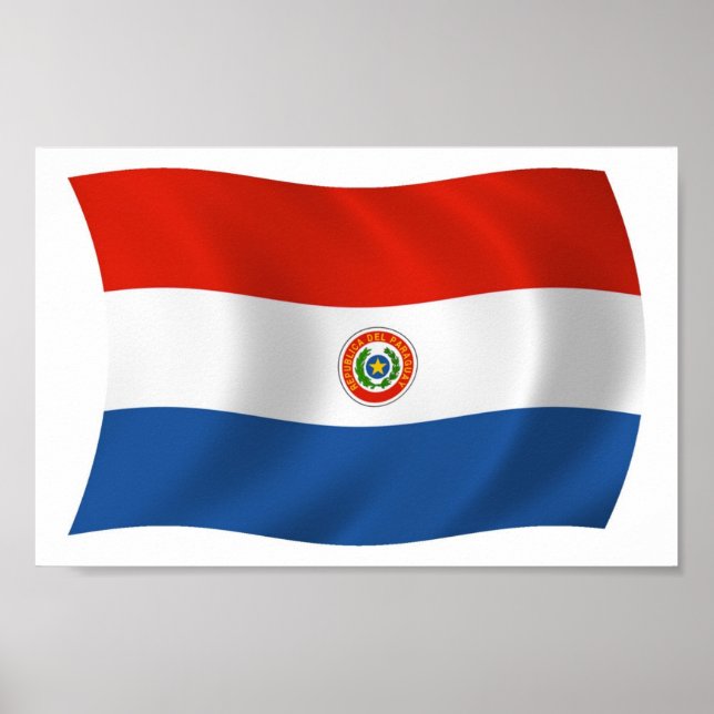 Paraguay Flag Poster Print (Vorne)