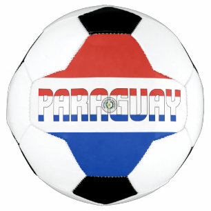 Paraguay Flag Red White Blue Tricolor Patriotic Fußball