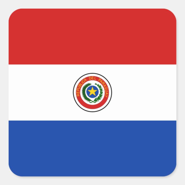 Paraguay Flag Sticker (Vorderseite)