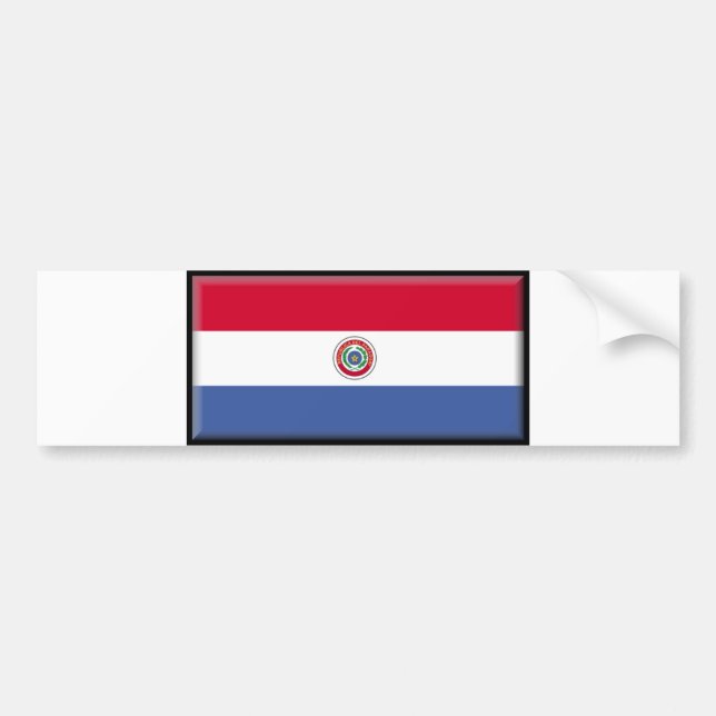 Paraguay-Flagge Autoaufkleber (Vorne)