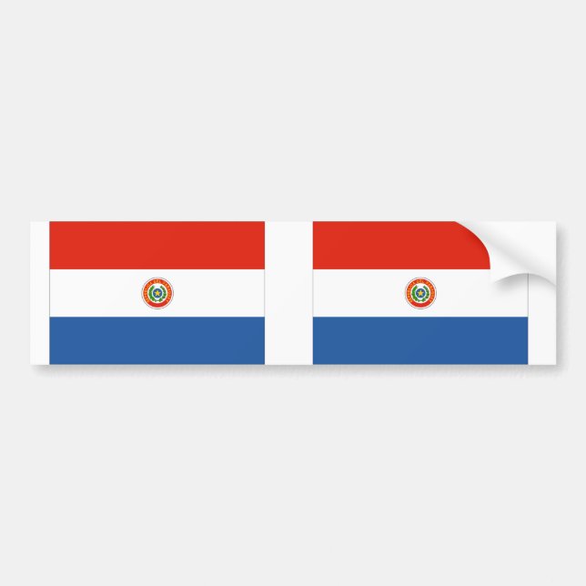 Paraguay-Flagge Autoaufkleber (Vorne)