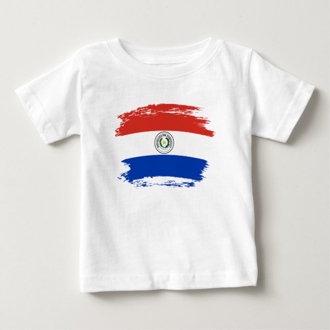 Paraguay-Flagge Baby T-shirt (Vorderseite)